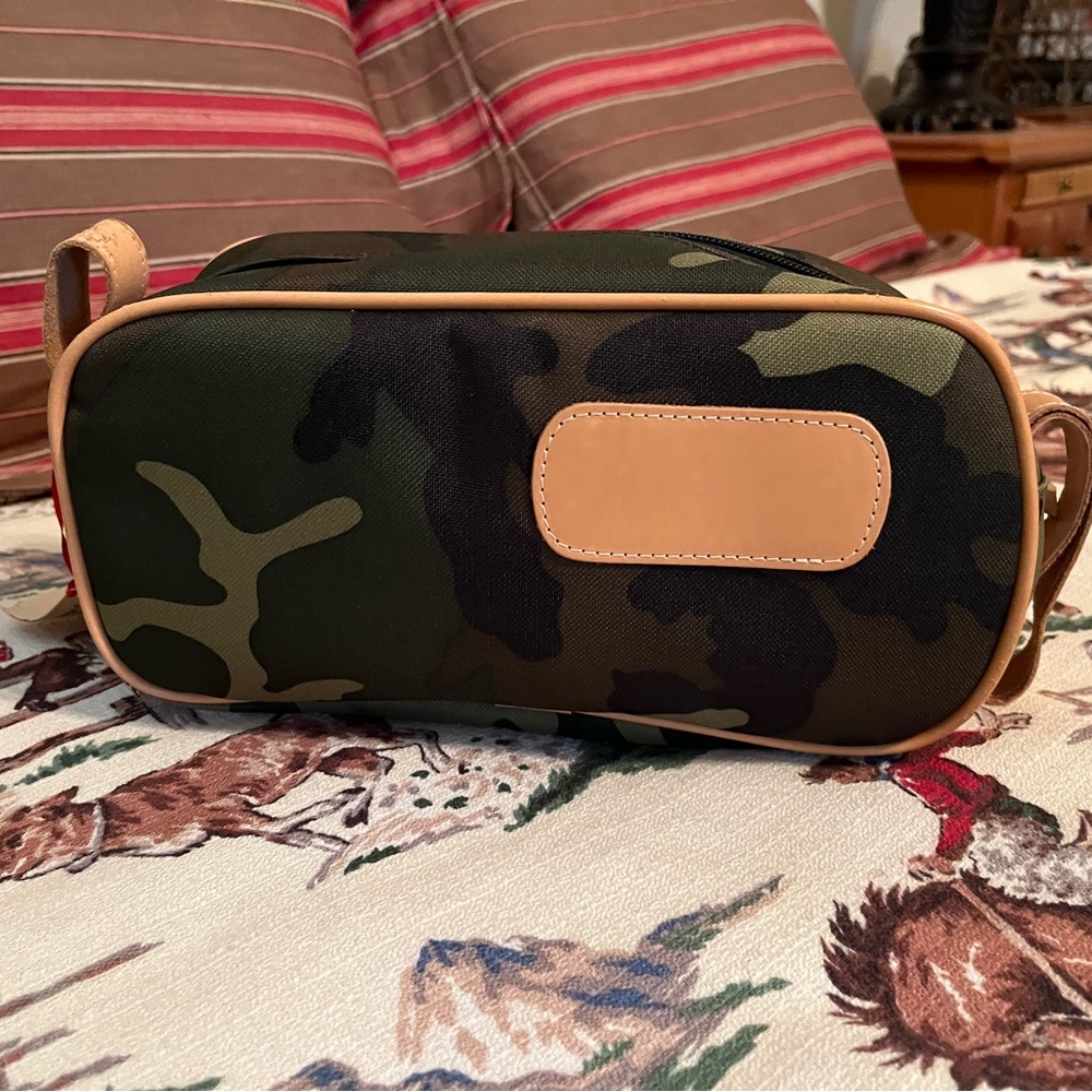 Jon Hart Design Camo Shave Kit with Leather Trim